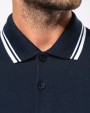 Polo personnalisable KARIBAN Polo homme manches courtes à liserés contrastés