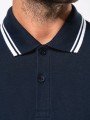 Polos à personnaliser KARIBAN Polo homme manches courtes à liserés contrastés 