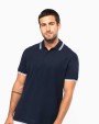KARIBAN Polohemd für Herren mit kurzen Ärmeln und kontrastfarbenen Paspeln Poloshirt personalisierbar
