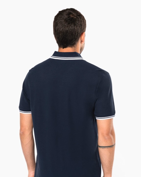 Polo personnalisable KARIBAN Polo homme manches courtes à liserés contrastés
