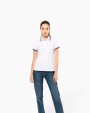 Poloshirt KARIBAN Damespolo met korte mouwen en contrasterende bies voor bedrukking &amp; borduring