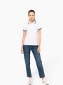 Polos à personnaliser KARIBAN Polo femme manches courtes à liserés contrastés 