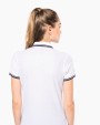 Poloshirt KARIBAN Damespolo met korte mouwen en contrasterende bies voor bedrukking &amp; borduring