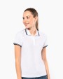 Poloshirt KARIBAN Damespolo met korte mouwen en contrasterende bies voor bedrukking &amp; borduring