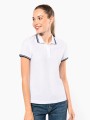 Polos à personnaliser KARIBAN Polo femme manches courtes à liserés contrastés 