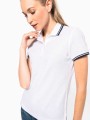 Polos à personnaliser KARIBAN Polo femme manches courtes à liserés contrastés 