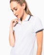 KARIBAN Polohemd für Damen mit kurzen Ärmeln und kontrastfarbenen Paspeln Poloshirt personalisierbar