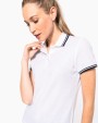 Poloshirt KARIBAN Damespolo met korte mouwen en contrasterende bies voor bedrukking &amp; borduring