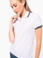 Polos à personnaliser KARIBAN Polo femme manches courtes à liserés contrastés 