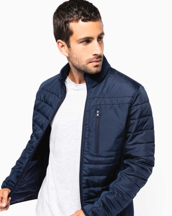 KARIBAN Jacke aus zwei Materialien für Herren Jacke personalisierbar
