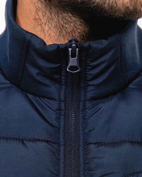 KARIBAN Jacke aus zwei Materialien für Herren Jacke personalisierbar