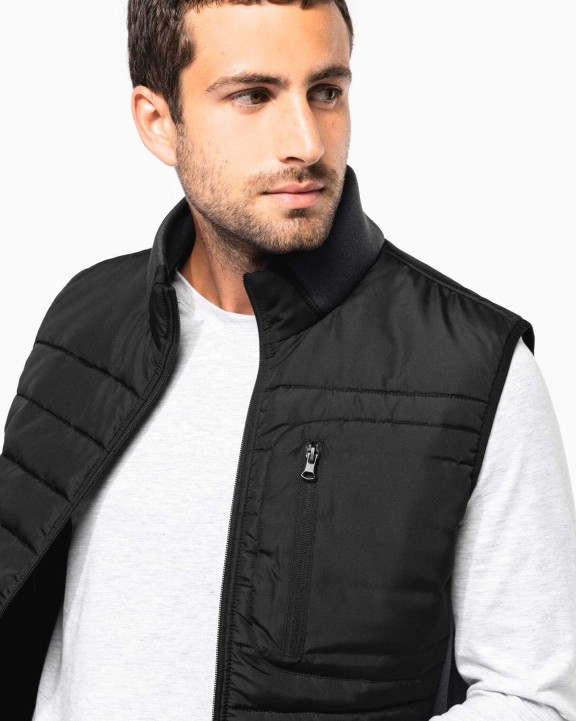 KARIBAN Bodywarmer aus zwei Materialien für Herren Jacke personalisierbar