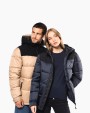 KARIBAN Unisex Steppparka mit Kapuze in zwei Farbtönen Jacke personalisierbar