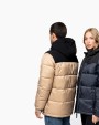 KARIBAN Unisex Steppparka mit Kapuze in zwei Farbtönen Jacke personalisierbar