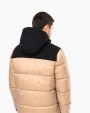 KARIBAN Unisex Steppparka mit Kapuze in zwei Farbtönen Jacke personalisierbar
