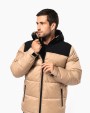 KARIBAN Unisex Steppparka mit Kapuze in zwei Farbtönen Jacke personalisierbar