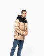 KARIBAN Unisex Steppparka mit Kapuze in zwei Farbtönen Jacke personalisierbar