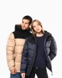 KARIBAN Unisex Steppparka mit Kapuze in zwei Farbtönen Jacke personalisierbar