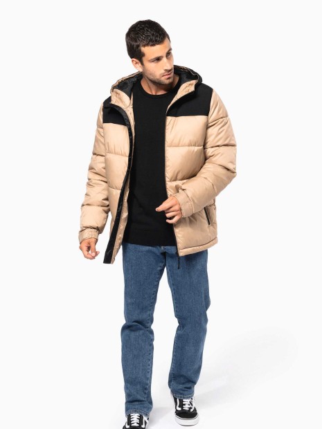 Vestes à personnaliser KARIBAN Parka matelassée à capuche bi-ton unisexe 