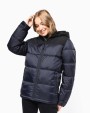 KARIBAN Unisex Steppparka mit Kapuze in zwei Farbtönen Jacke personalisierbar