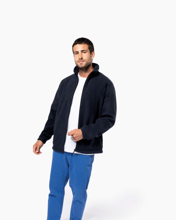 KARIBAN Verstellbare Fleecejacke mit elastischen Ärmelbündchen Jacke personalisierbar