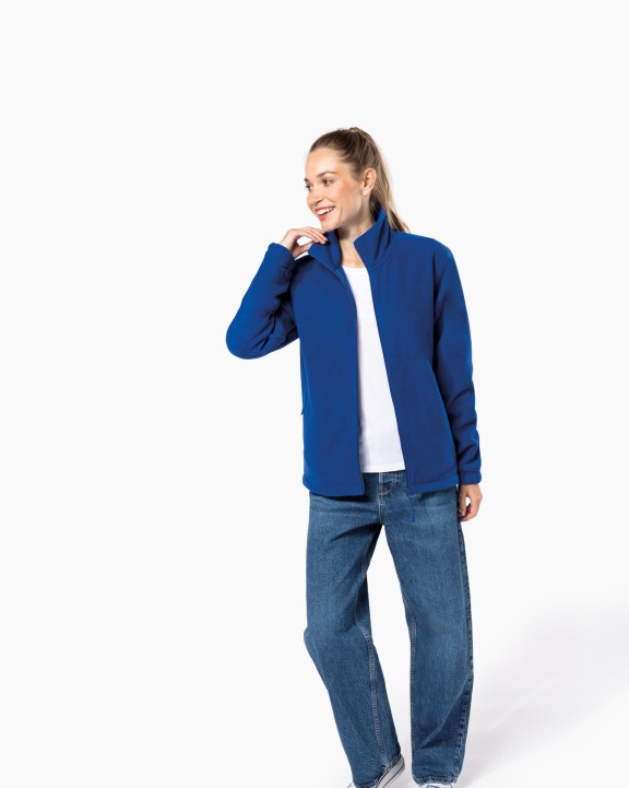 KARIBAN Verstellbare Fleecejacke mit elastischen Ärmelbündchen Jacke personalisierbar
