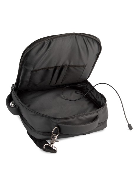 KIMOOD Sac à dos business pour documents et ordinateur portable/tablette Kialma par K-loop noir personnalisable