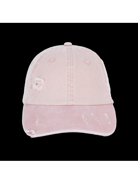 NATIVE SPIRIT Casquette écoresponsable effet déchiré unisexe washed petal rose personnalisable
