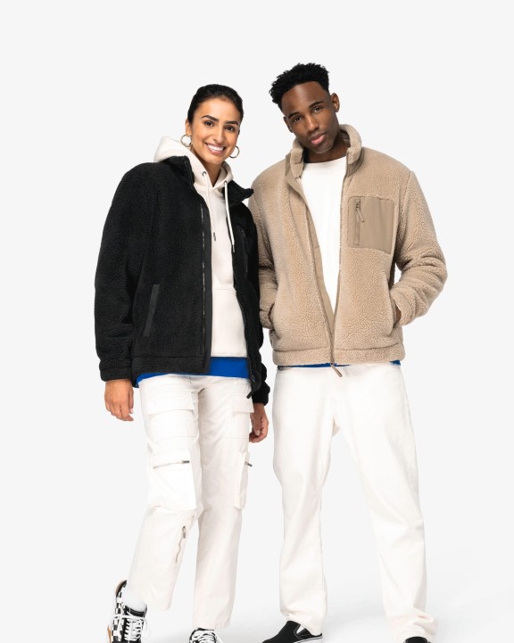 Laine polaire personnalisable NATIVE SPIRIT Veste écoresponsable en sherpa unisexe