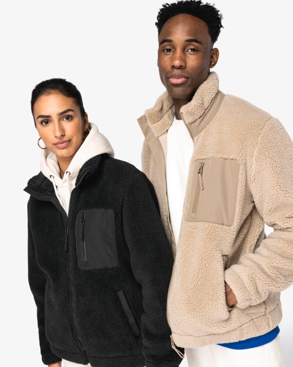 Laine polaire personnalisable NATIVE SPIRIT Veste écoresponsable en sherpa unisexe