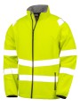 RESULT Veste softshell de sécurité recyclée jaune fluo/noir personnalisable
