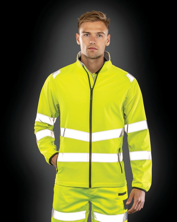 RESULT Recycelte Softshell-Sicherheitsjacke Jacke personalisierbar