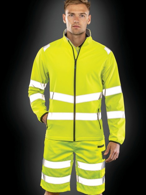 Vestes à personnaliser RESULT Veste softshell de sécurité recyclée 