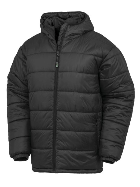 RESULT Parka doudoune recyclée noir personnalisable