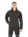 Softshells à personnaliser RESULT Veste softshell recyclée 3 couches à capuche homme noir
