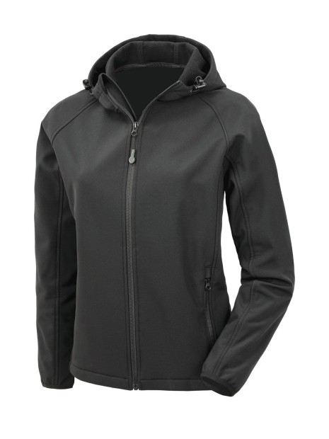Softshells à personnaliser RESULT Veste softshell recyclée 3 couches à capuche femme 