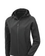 Softshell RESULT 3-laagse gerecycleerde softshell met capuchon voor dames voor bedrukking &amp; borduring