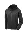 Softshell RESULT 3-laagse gerecycleerde softshell met capuchon voor dames voor bedrukking &amp; borduring
