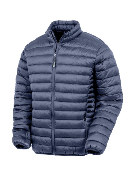 RESULT Veste matelassée recyclée sans capuche bleu marine personnalisable