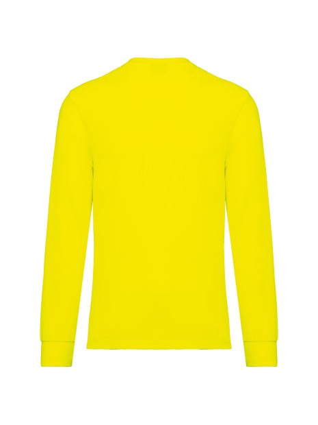 WK. DESIGNED TO WORK T-shirt unisexe écoresponsable manches longues coton/polyester fluorescent yellow personnalisable
