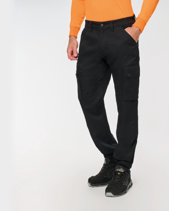 Pantalon personnalisable WK. DESIGNED TO WORK Pantalon cargo unisexe avec bas élastiqué