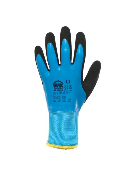 WK. DESIGNED TO WORK Gants de protection pour les environnements froids bleu aqua personnalisable