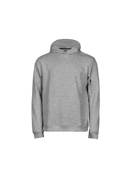 TEE JAYS ATHLETIC HOODED SWEAT heather grey personnalisable
