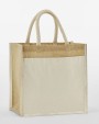 WESTFORDMILL COTTON POCKET NATURAL STARCHED JUTE MIDI TOTE Tote Bag personalisierbar