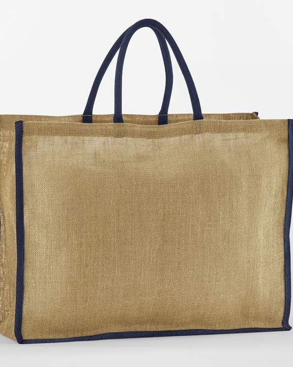 WESTFORDMILL NATURAL STARCHED JUTE MARKET SHOPPER Tote Bag personalisierbar