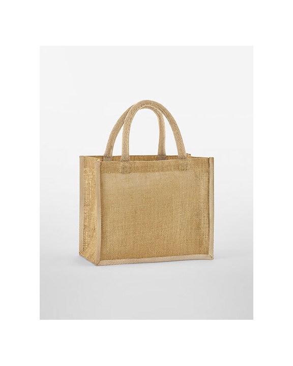 WESTFORDMILL NATURAL STARCHED JUTE MIDI TOTE Tote Bag personalisierbar
