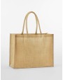 WESTFORDMILL NATURAL STARCHED JUTE CLASSIC SHOPPER Tote Bag personalisierbar