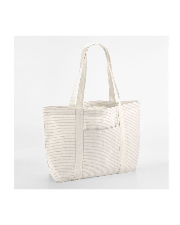 WESTFORDMILL STRIPED ORGANIC COTTON SHOPPER Tote Bag personalisierbar