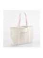 WESTFORDMILL STRIPED ORGANIC COTTON SHOPPER grey stripe personnalisable