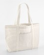 WESTFORDMILL STRIPED ORGANIC COTTON SHOPPER Tote Bag personalisierbar